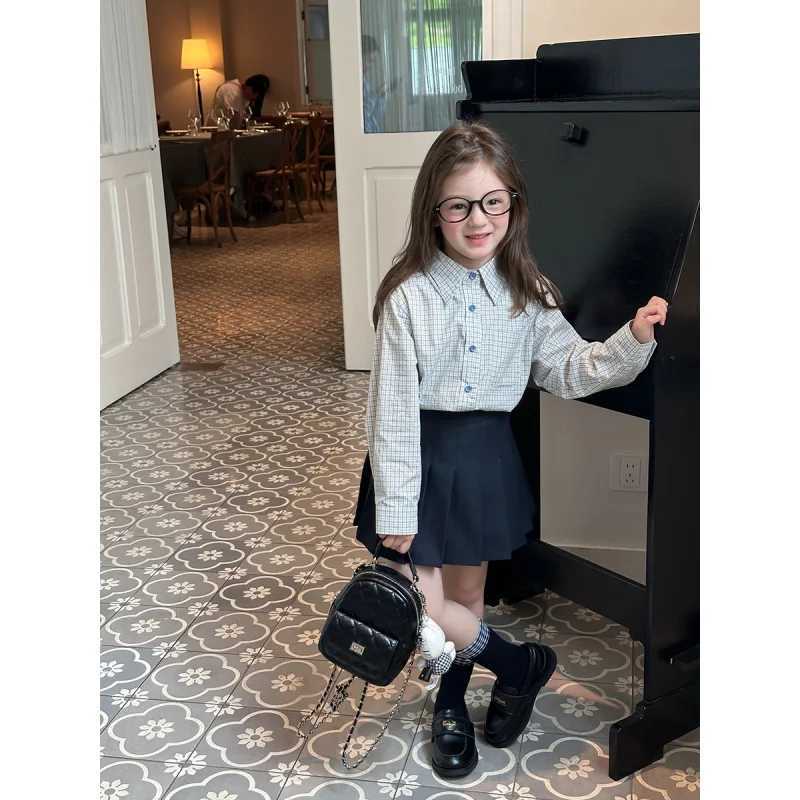 2025Boys and Girls Spring and Autumn New Korean Style Casual College Style Shirt Tops C251007