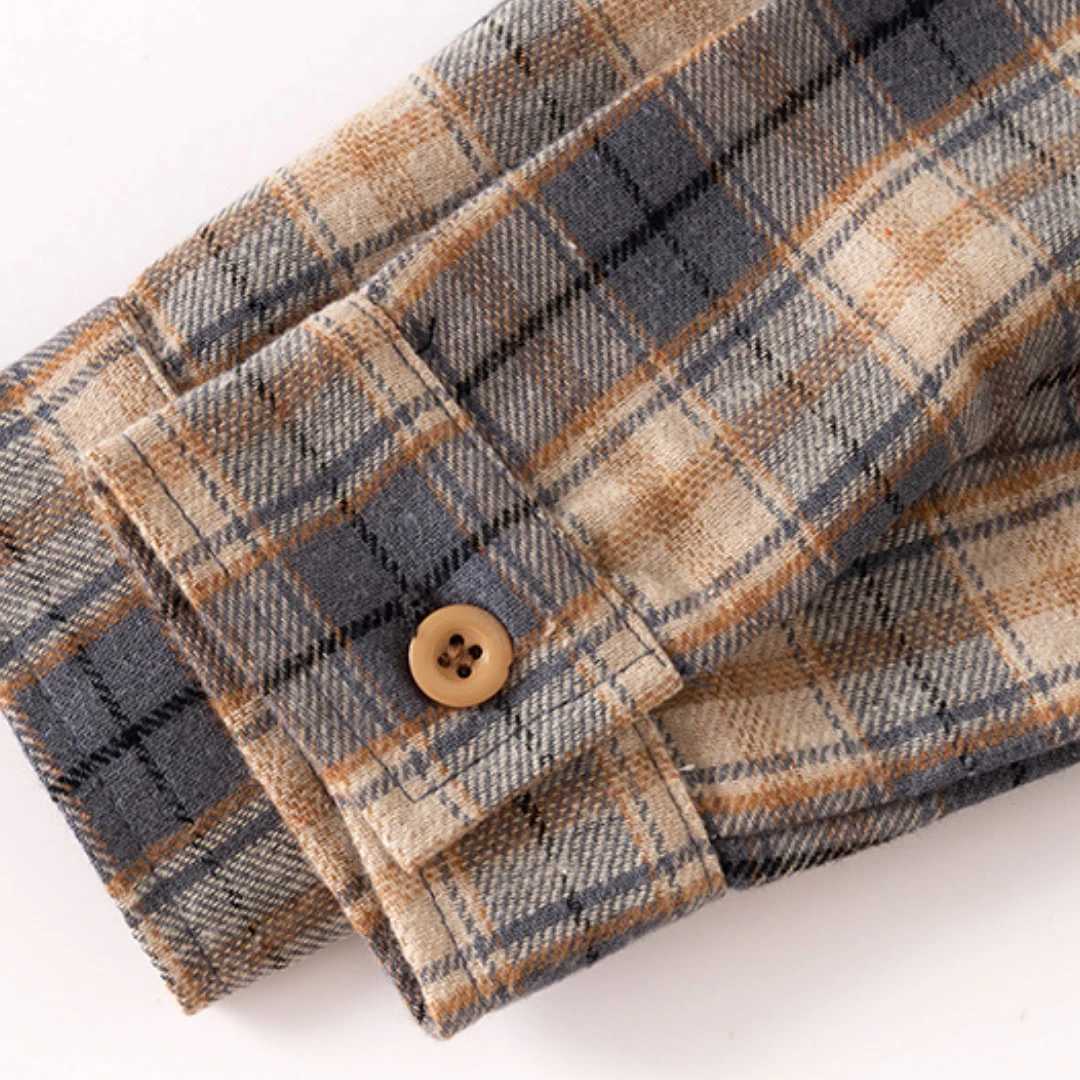 Kid Plaid Long Sleeve Shirt 2 3 4 5 6 Years Boys Spring Autumn Daily Casual Clothes Children Lapel Cotton Toddler Outfit C251007