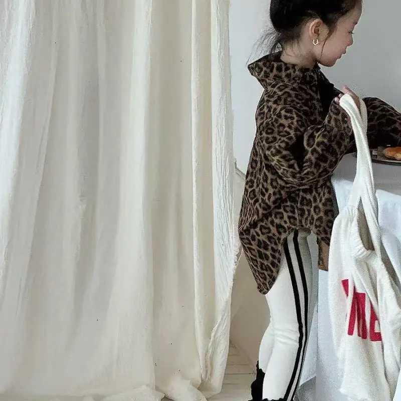 New Spring Autumn Summer Girls Kids Leopard print Shirt Comfortable Cute Baby Clothes Children Clothing 90150CM C251007