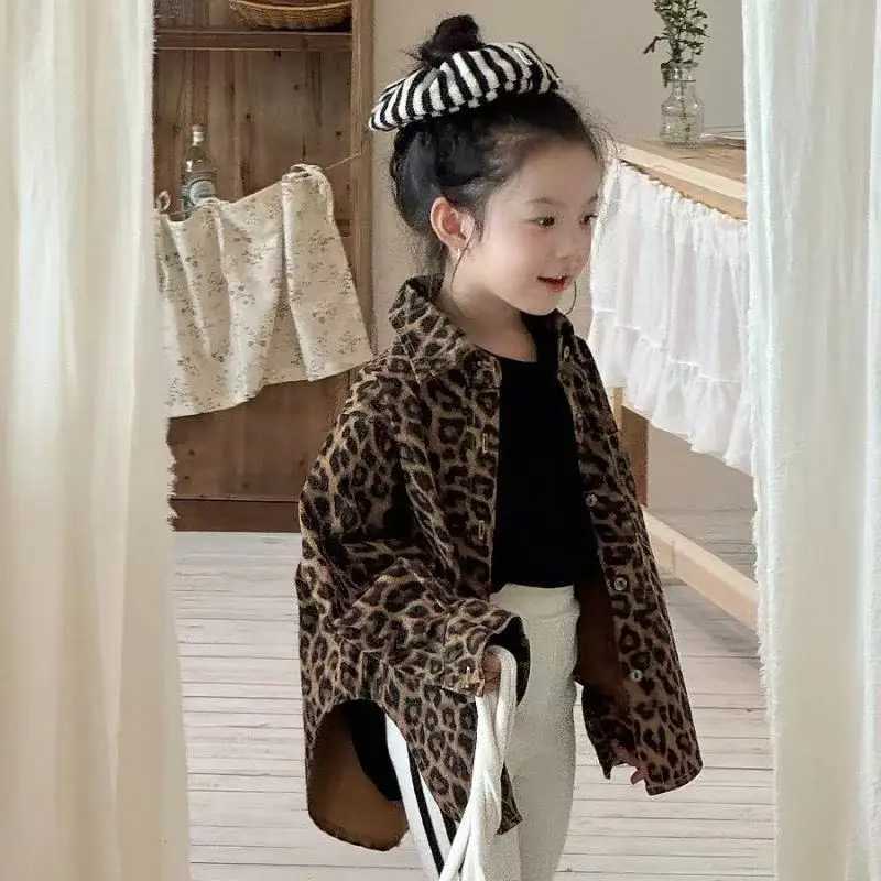 New Spring Autumn Summer Girls Kids Leopard print Shirt Comfortable Cute Baby Clothes Children Clothing 90150CM C251007