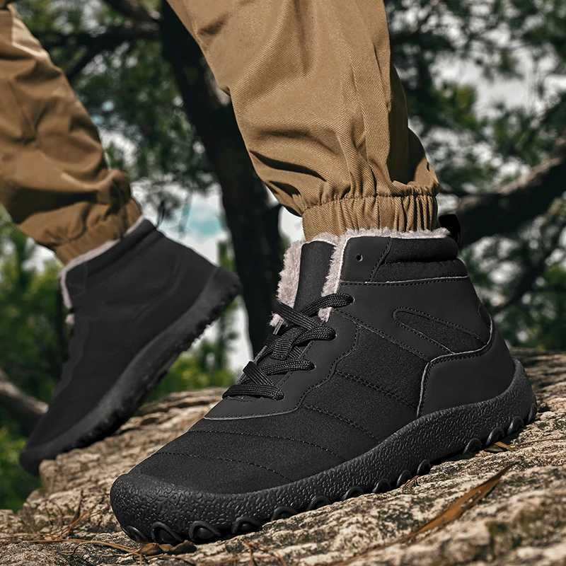 Golden Sapling Winter Thick Plush Warm Boots for Men Outdoor Breathable Comfy Coze Snow Boots Man Windproof Short Boot Shoes J251007