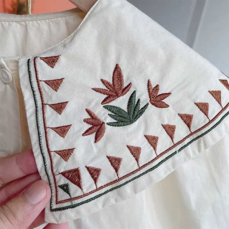 2023 Baby Girls Spring Autumn Clothing Embroidery Tops Shirtselegant Girl Kids Princess Tops Children Clothes C251007