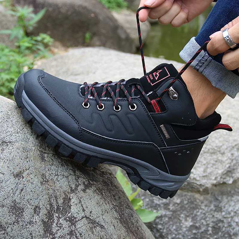 Men Hiking Shoes Outdoor Laceup Antislip Wearresistant Ankle Boots Men Hightop Boots Men Breathable Casual Sports Shoes Men J251007