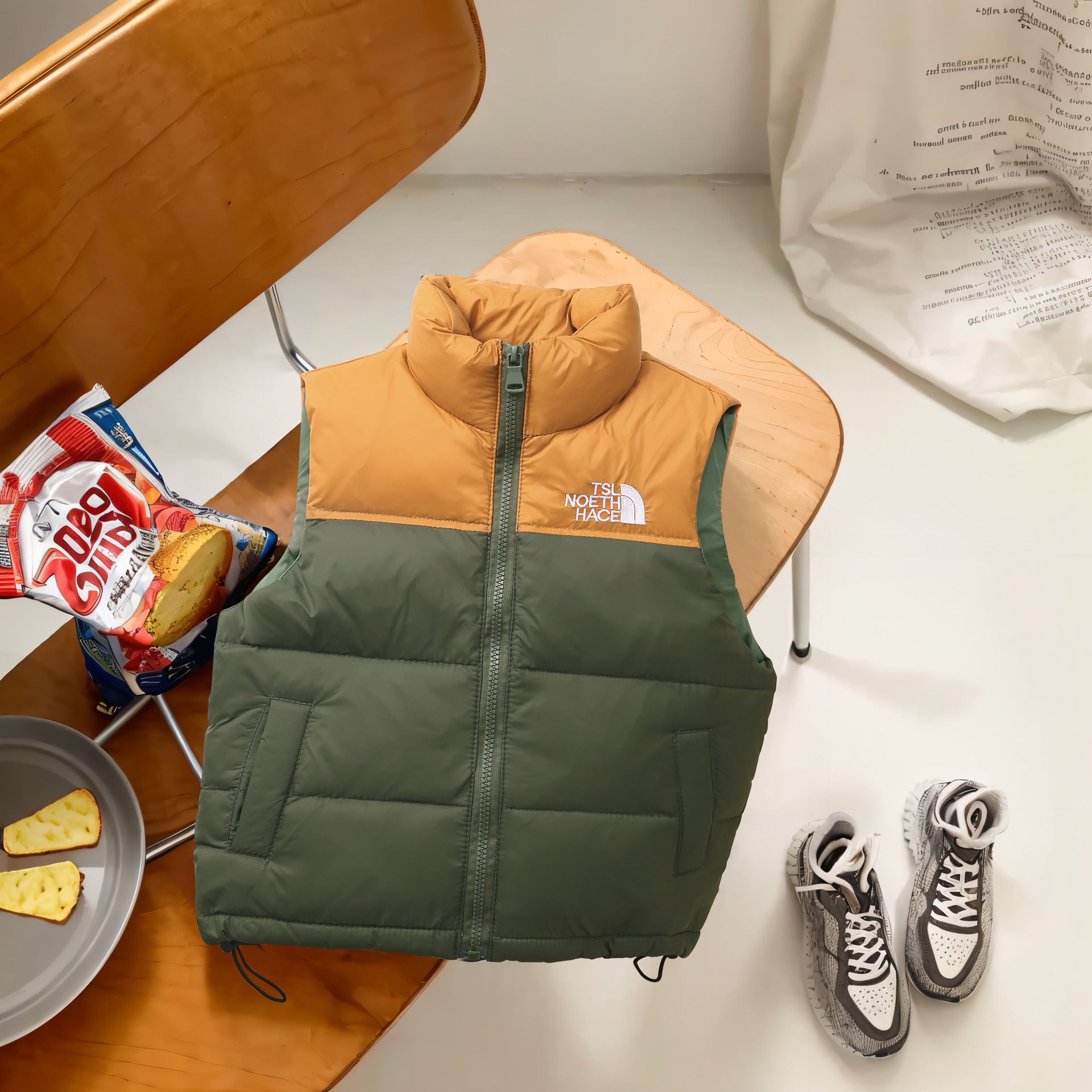 Designer Kids Clothing Cozy Kids Vest with Soft & Warm Fleece Lining, Color Block Thickened Design for Boys Girls, Outerwear Vest