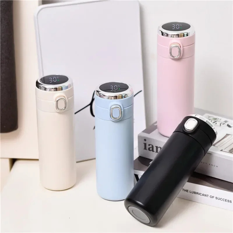400ML Smart Thermos Stainless Steel Water Bottle Led Digital Temperature Display Coffee Thermal Mugs Intelligent Insulation Cups 250929