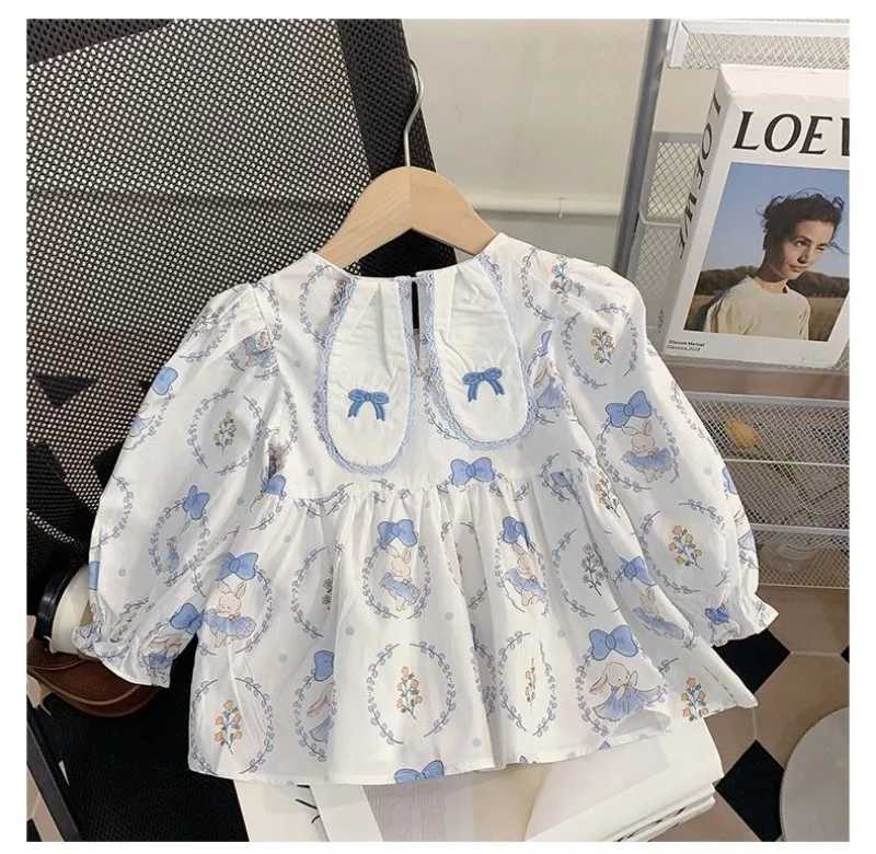 Girls Shirt 2025 New Fashionable Girl Baby Princess Top Childrens Blouse Spring and Autumn Childrens Shirt C251007