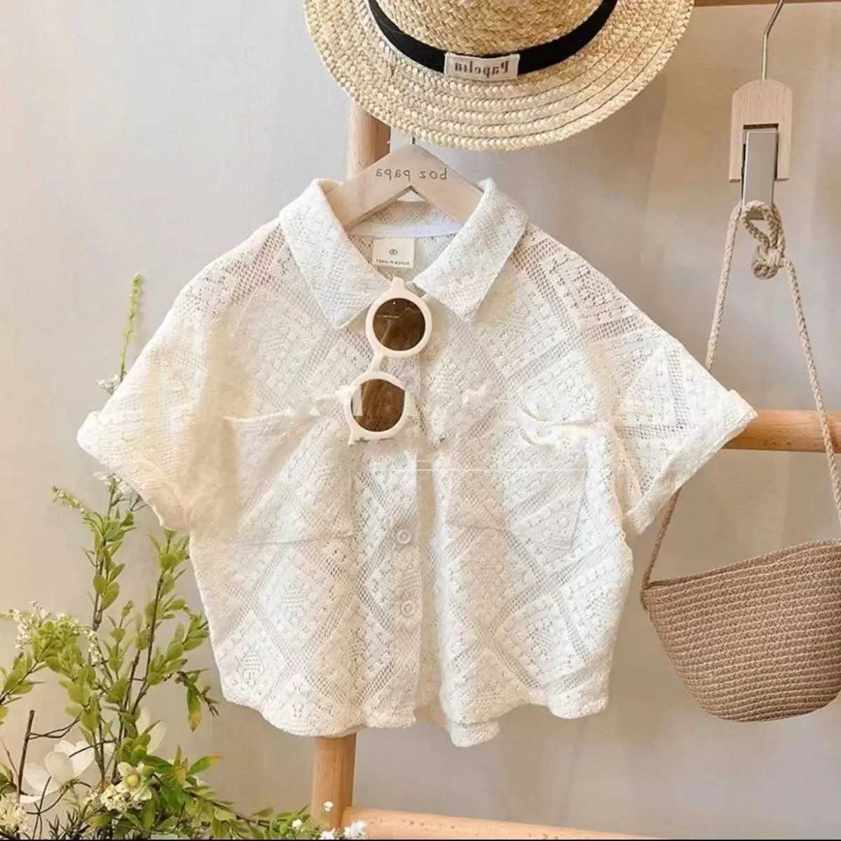 6312 Children Shirt 2025 Summer Breathable Cool Shirt Chinese Style Short Sleeve Tops for Boys and Girls C251007