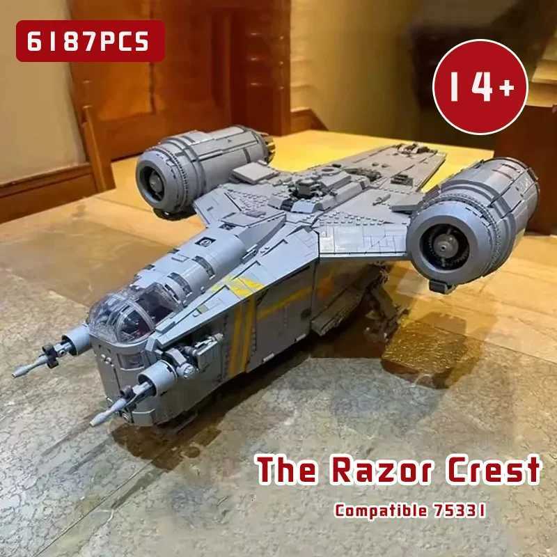 6187Pcs The Razor Crest Building Blocks Model Compatible 75331 Spacecraft Bricks Toys for Boys Birthday Gifts decoration Z251007
