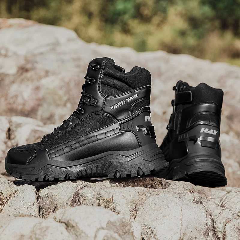 Mens Hiking Boots Camouflage Tactical Boots Desert Waterproof Work Safety Shoes Mountaineering Shoes Ankle Boots Outdoor Boots J251007