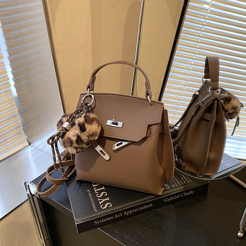 Luxury bag with three in one high-end feel, large capacity, simple shoulder bag, fashionable handbag, shopping and travel backpack