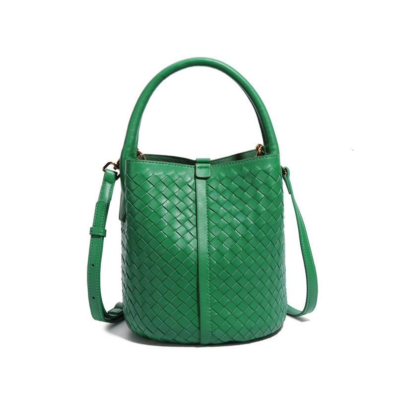 Handmade Woven Tote for Women, Basket Bucket Mother Bag, Elephant Gray Crossbody Shoulder Bag