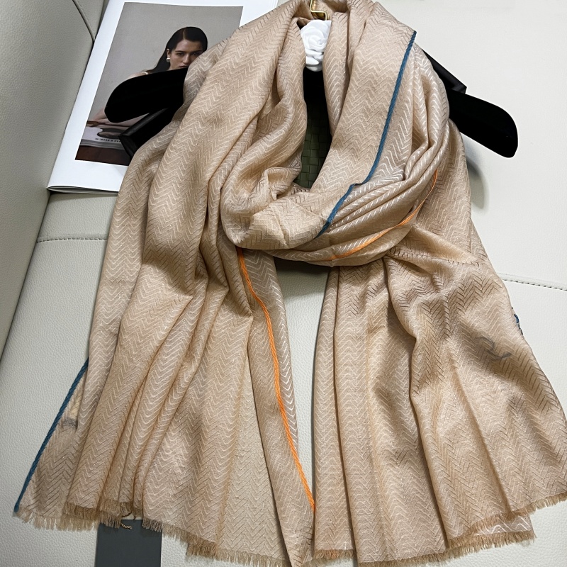 women's long scarf scarves shawl 100% cashmere material khaki embroidery letters big size 200cm - 90cm