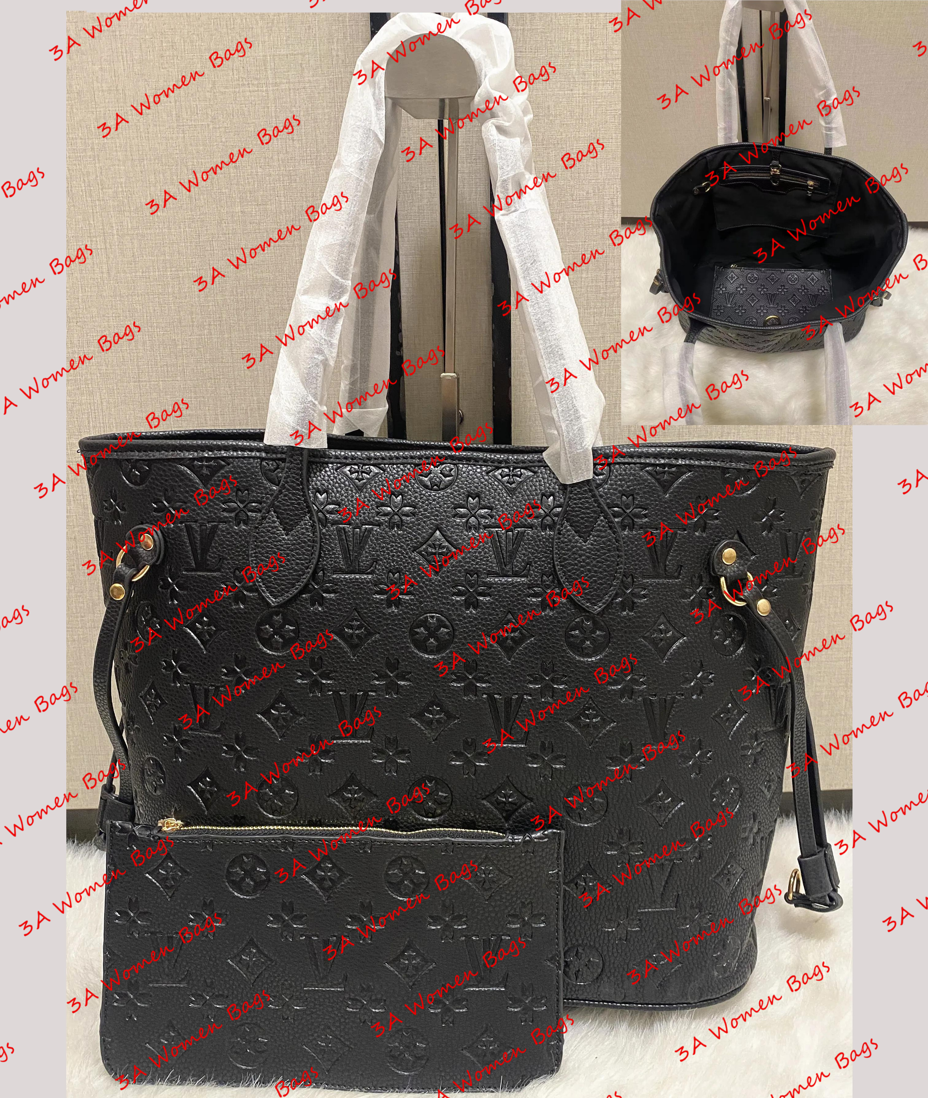 M size 40156/M40995 Luxury Designer Bag Embossed black Flower Women Handbags Shoulder Bags Fashion Composite Lady beach Clutch Tote Bag Purse Wallets 2025