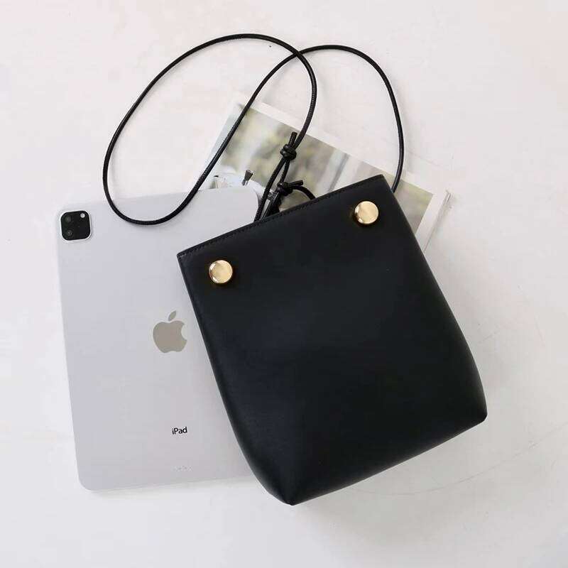 Brand Genuine Leather Fashion Gold Rivet Phone Women Simple Cowhide Pebble Pouch Shoulder Bags Woman Suotong2510