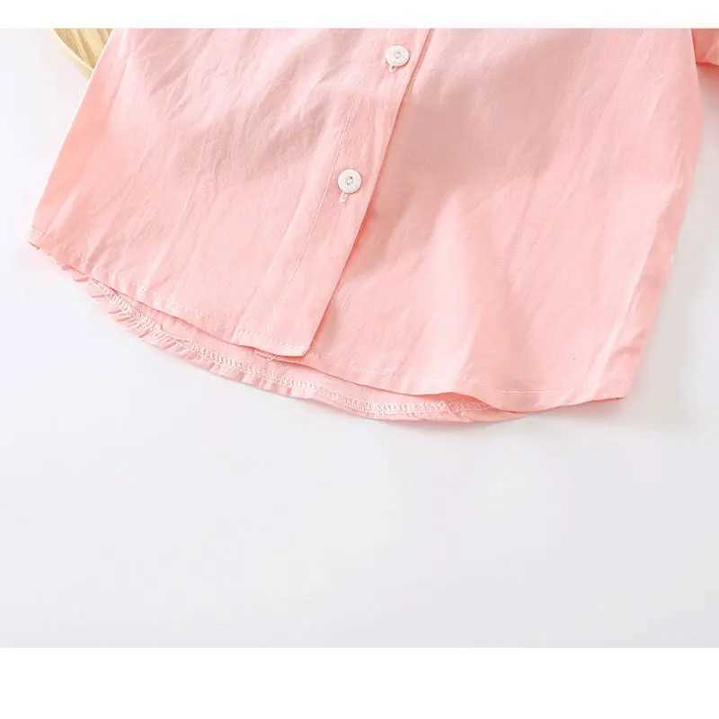 Girls Shirts Long Sleeves Spring Summer Blouse for Kids Lace Children Outerwear Toddler Outerwear Baby Outfits Clothing C251007