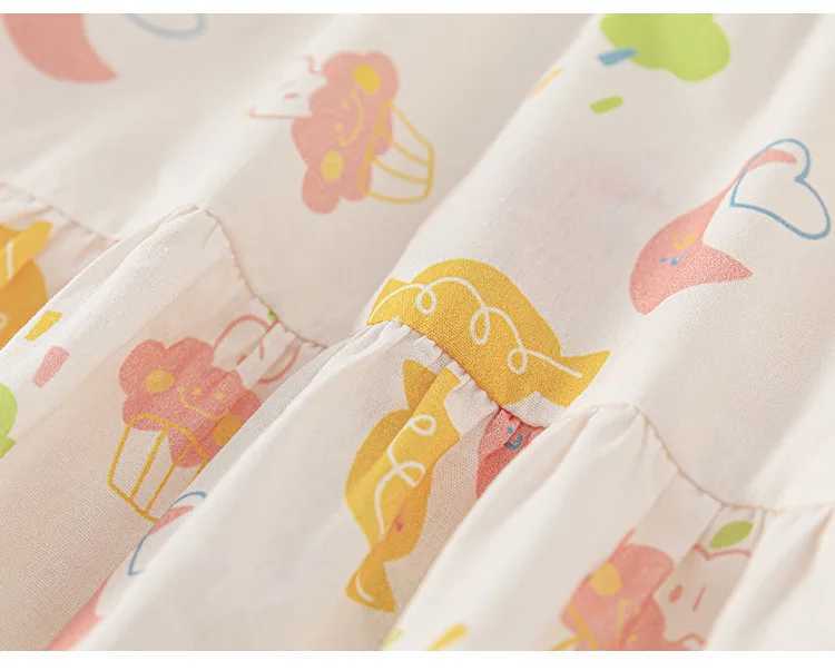 Spring Autumn Children Blouses 110Y Girls Cotton Print Cartoon Long Sleeve Doll Collar Shirts Tops Toddler Wear Kids Clothing C251007