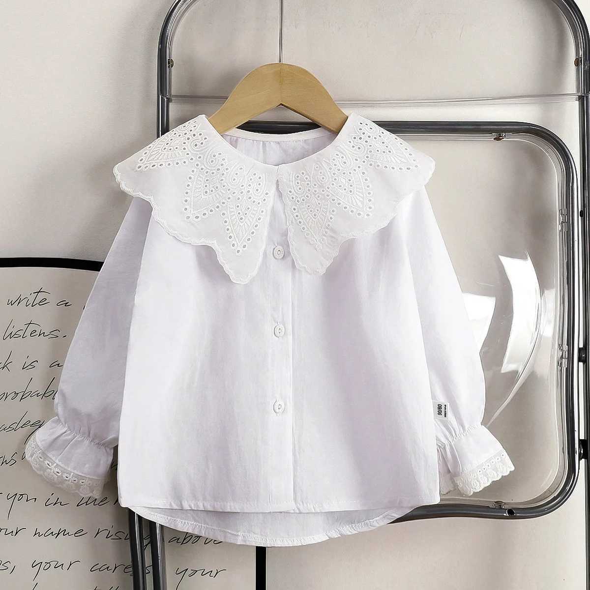 Girls Shirts Long Sleeves Spring Summer Blouse for Kids Lace Children Outerwear Toddler Outerwear Baby Outfits Clothing C251007