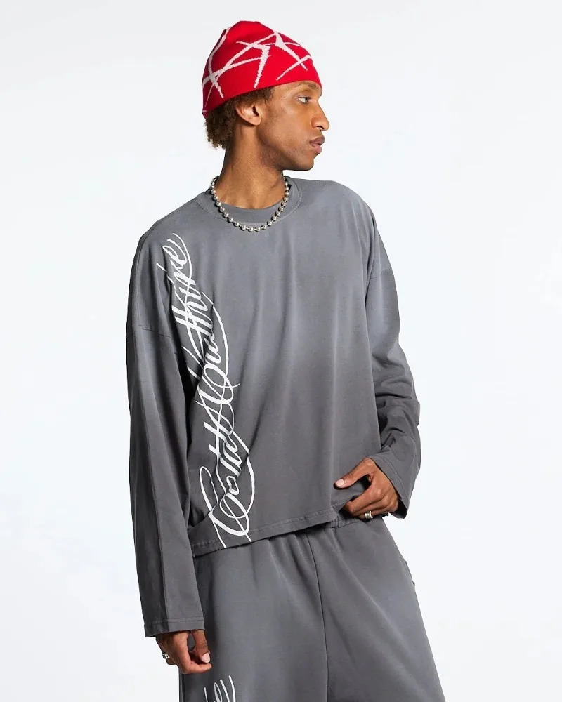 Y2K clothes 2 Piece Set Sweatshirt Cotton washed retro style Hoodie suit streetwear Hip Hop Letter Print Fashion 2 Piece Set 250922
