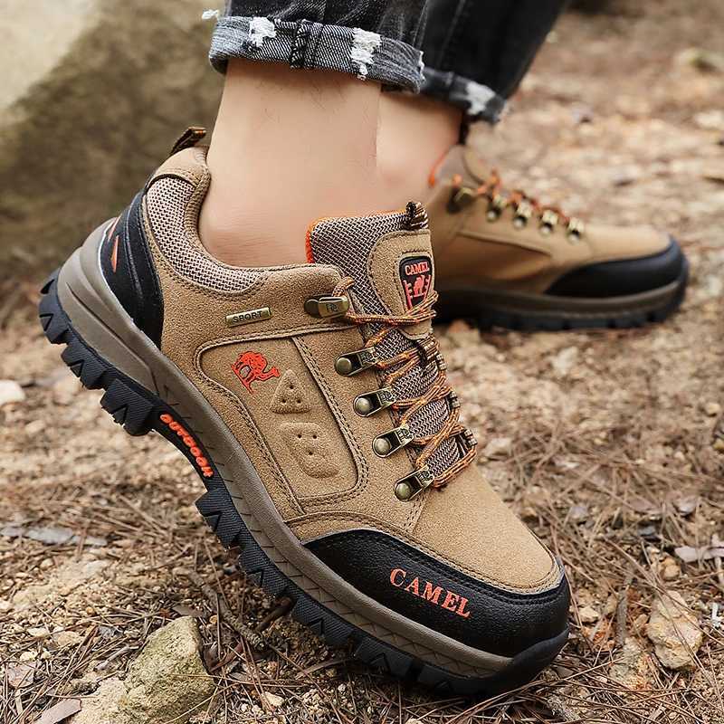 2025 Brand Black Hiking Shoes Men Outdoor Climbing Trekking Sneakers for Men NonSlip Mountaineering Shoes Man Walking Sneaker J251007