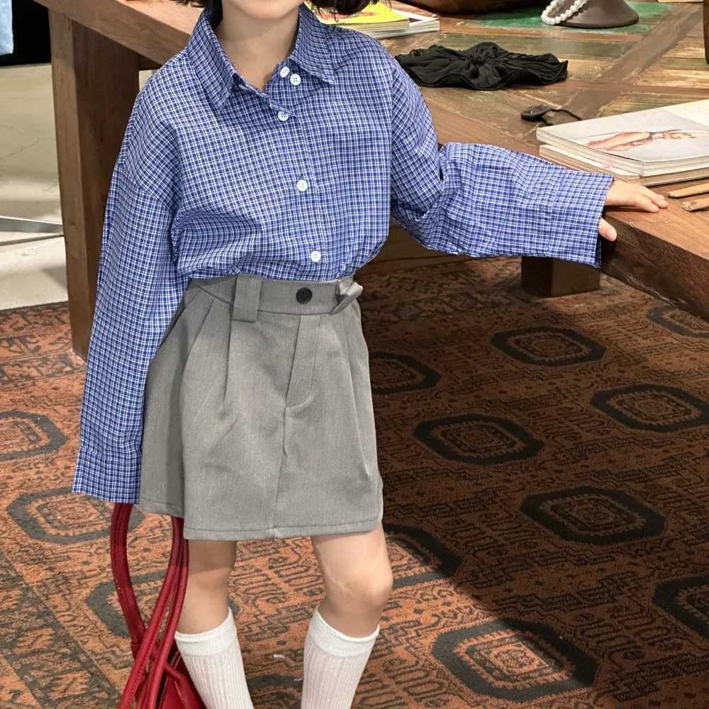 Girls Coat 2025 Autumn and Winter New Childrens Clothing Korean Style Girl Baby Loose Longsleeved Shirt Coat Casual Simple C251007