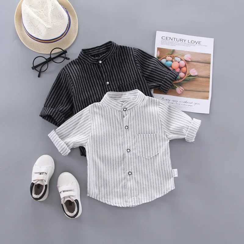 Kids Boys Gentlemen Shirt Tops Clothes Children Baby Boy Formal Cotton Top Tshirt Clothing Blouse Infant Shirts C251007