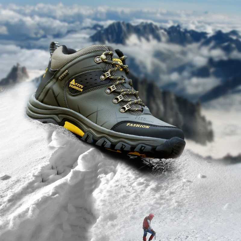 Mens Hiking Shoes Waterproof Wearresistant Sports Camping Climbing Shoes Outdoor Trekking Tourism Shoe Fishing Hunting Boots J251007