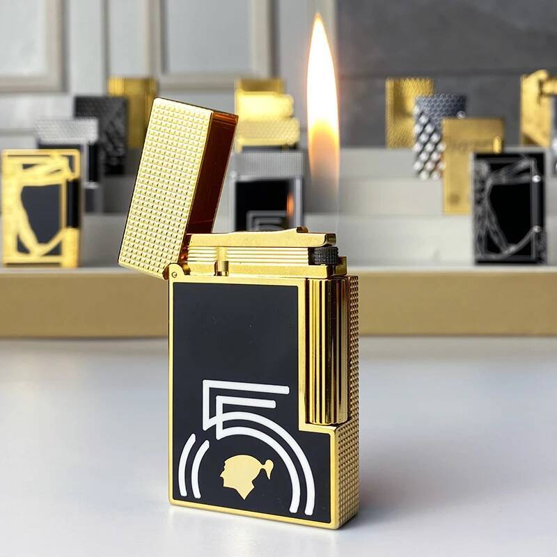 New commemorative edition single and double flame Ping Sound natural paint cigarette smoking butane lighter 18072 high-quality