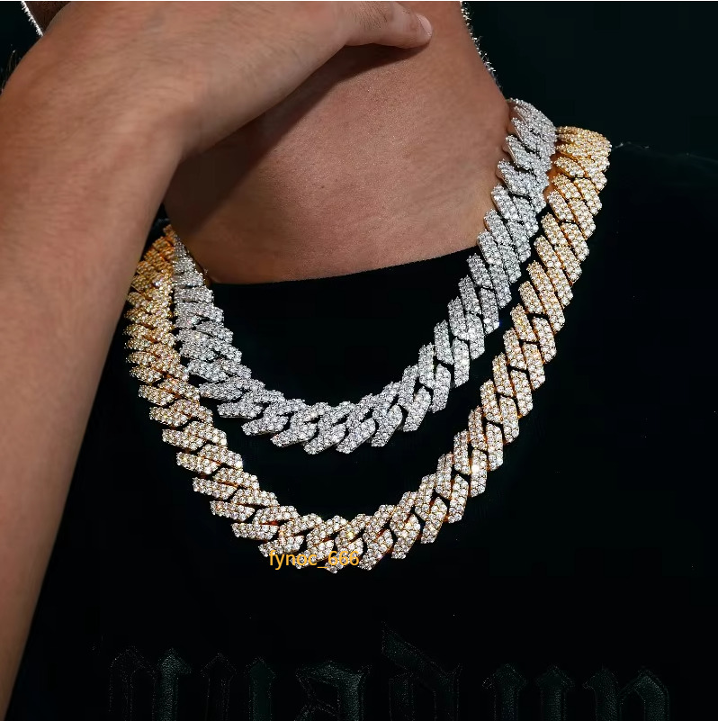 Gra Certified 820mm Luxury Hip Hop Jewelry 925 Silver Mens Iced Out Vvs Diamond Mossanite Moissanite Cuban Link Chain Bracelet