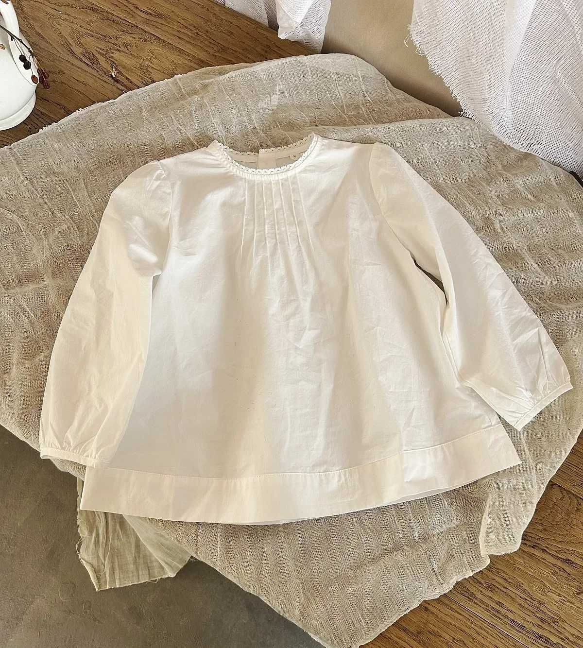 Shirt and Skirt 2025 Spring New Korean Fashion Solid Color Simple Allmatch Shirt Denim Skirt Kids Clothes C251007