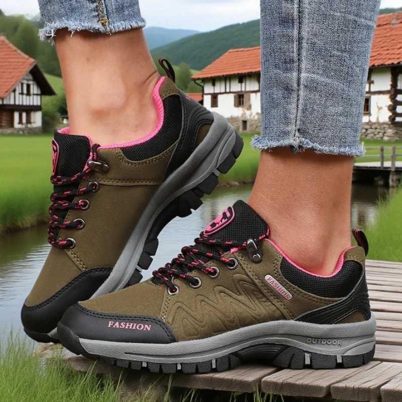 Retro Womens Hiking Shoes Fashionable Luxurious Design Breathable Platform Shoes Comfortable Outdoor Hiking Womens Sneakers J251007