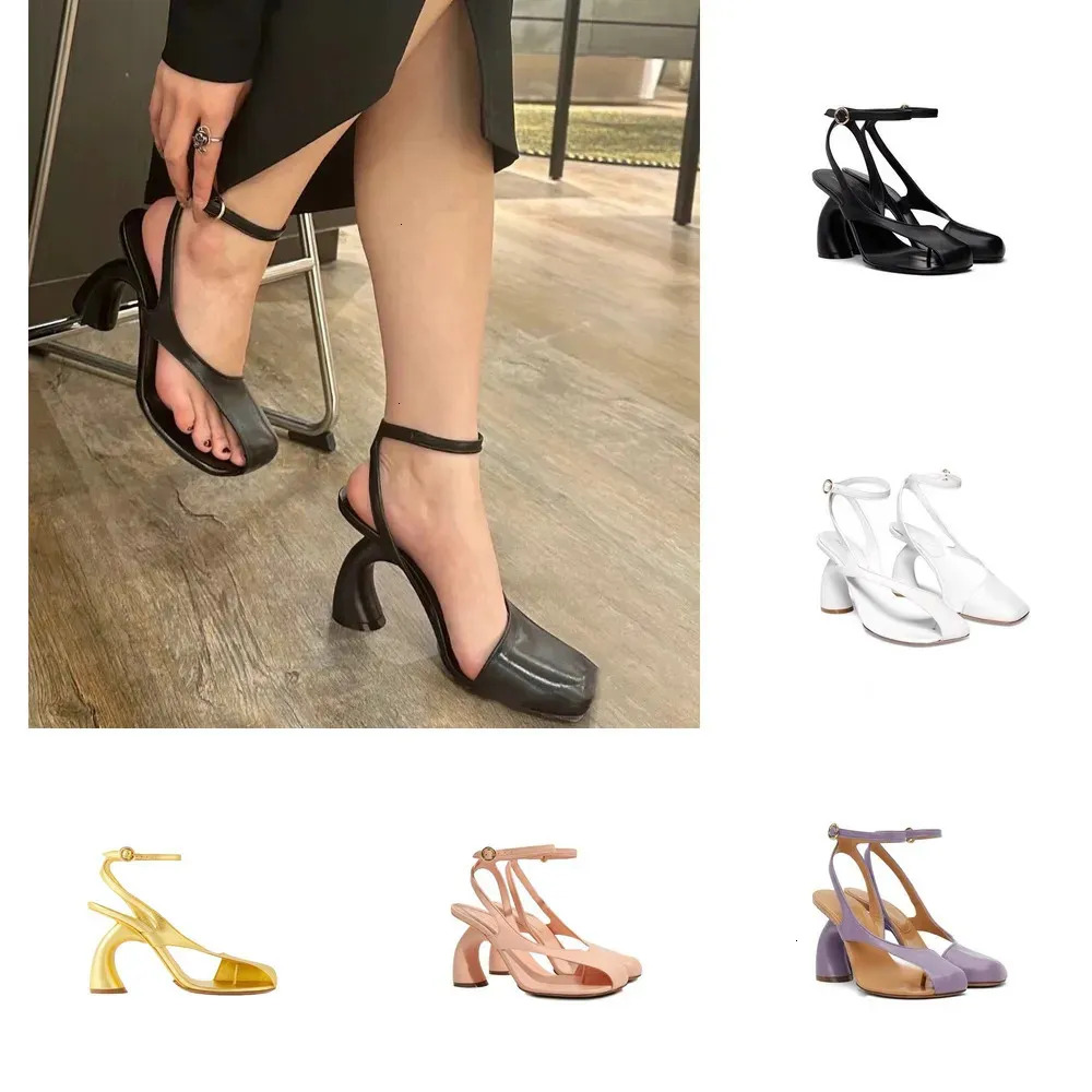 European and American style asymmetrical high heels designer woman dress shoes sandal 36d7