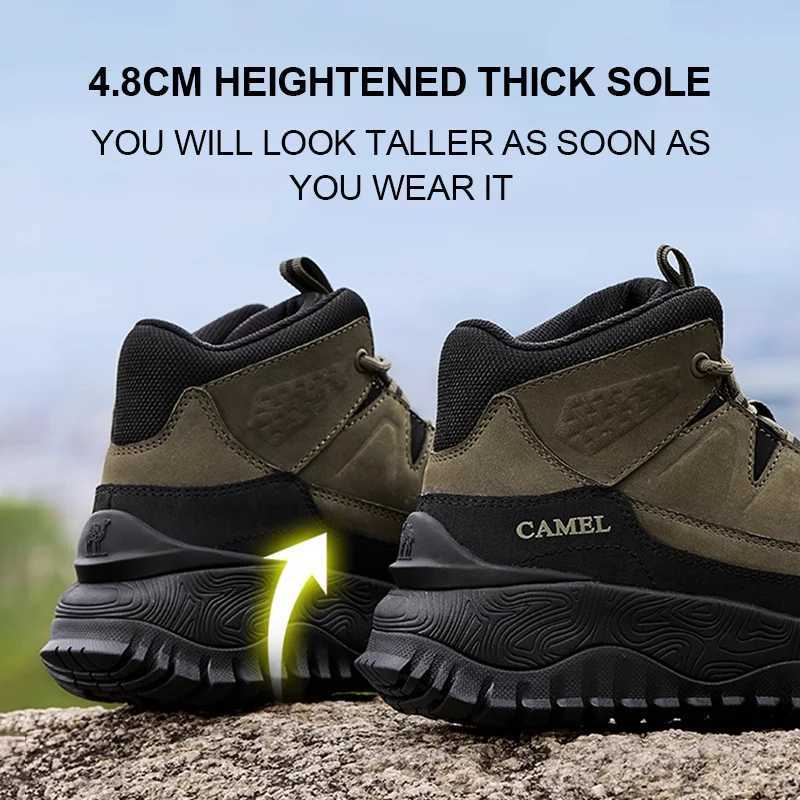 GOLDEN CAMEL Mens Hightop Hiking Shoes Antislip Wearresistant Mountaineering Boots Casual Sports Shoes for Men 2025 Winter J251007