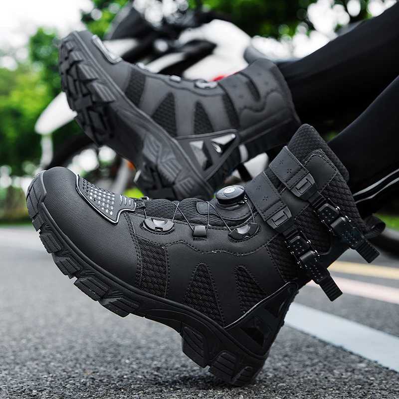 Mens Motorcycle Boots High Quality Breathable Motocross Shoes TPU Protective Men Motorcycle Shoes Nonslip Motos Riding Boot J251210