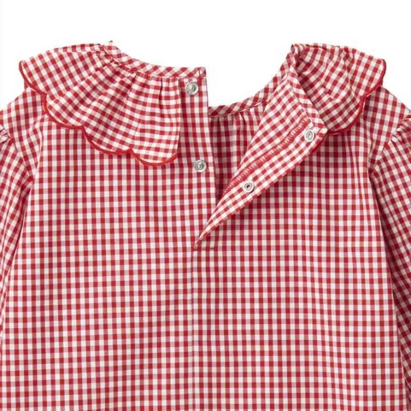 Girls Clothes Spring and Autumn Childrens Cartoon Rabbit Embroidery Lace Collar Long Sleeve Shirt Underwear C251007