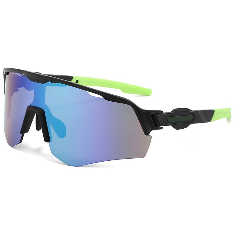 Outdoor cycling large frame color changing sunglasses, windproof sports glasses, men's and women's hiking sunglasses, fishing sunglasses