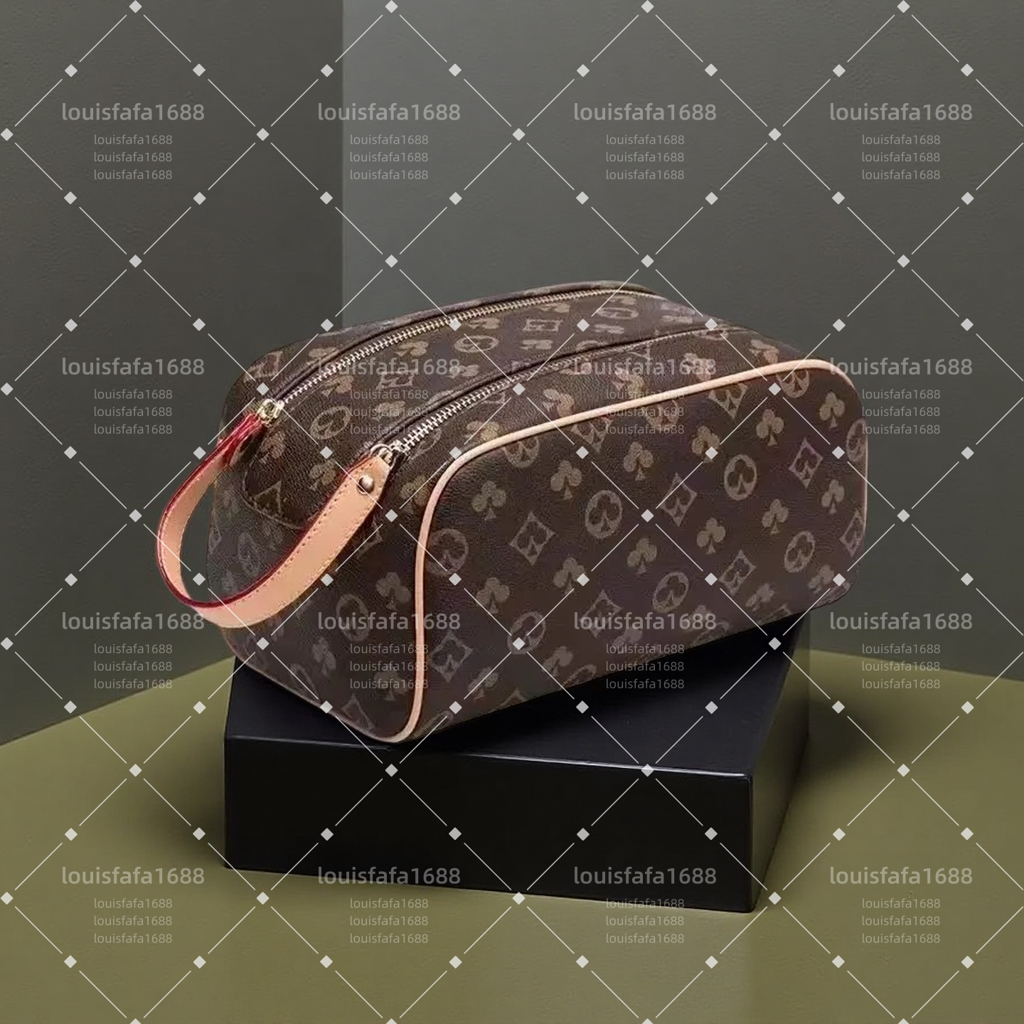 Men Womens Double zipper Makeup Bag Designer Women WashBag Large Capacity Cosmetic Bags Toiletry Bag classic Man Travelling Toilet Bag