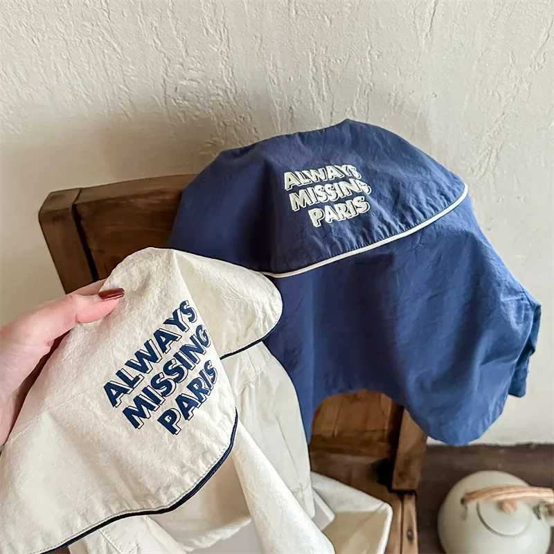 Spring Korean Style Baby Girls Cute Blouses Letters Printed Long Sleeve Loose Tops Children Casual Shirts C251007