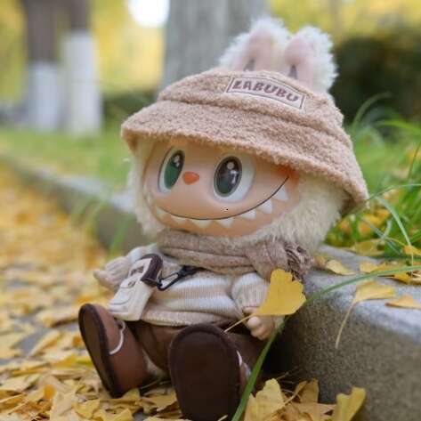 38Cm Big Labubu Doll Dress Be Latte Vinyl Plush Doll Action Figure Original Overalls Stuffed Toy Figurine Bust Pop In Stock