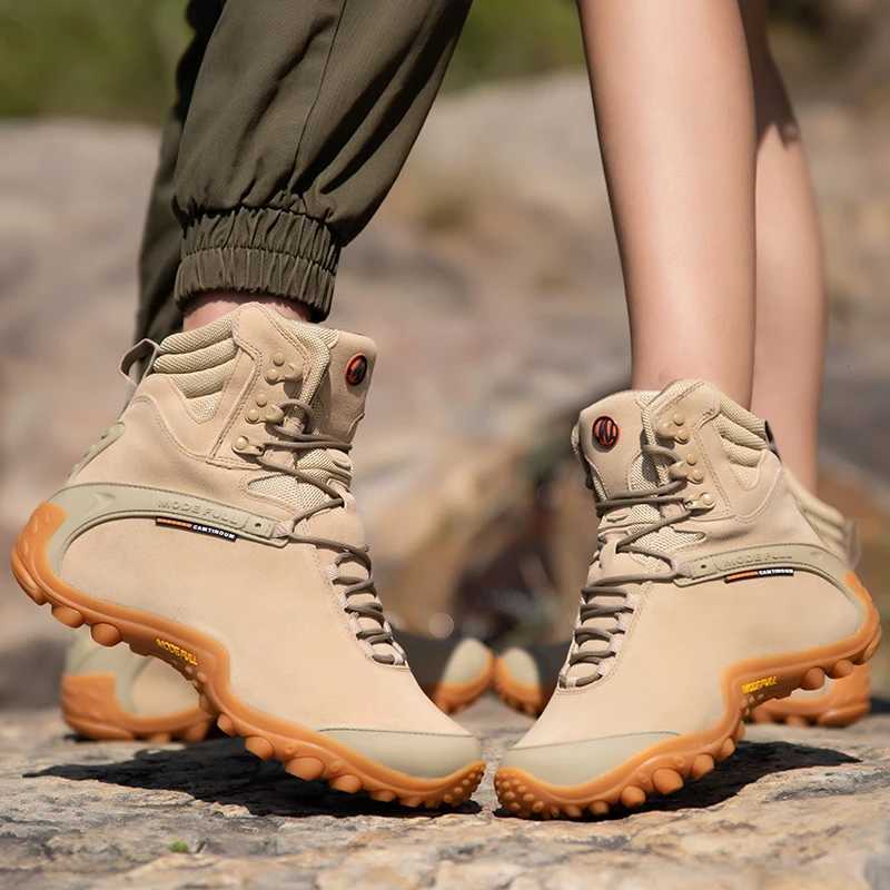 Cow Leather Men Winter Hiking Boots For Women Outdoor Waterproof Treeking Snow Shoes Climbing Mountain Hunting Walking Sneakers J251007