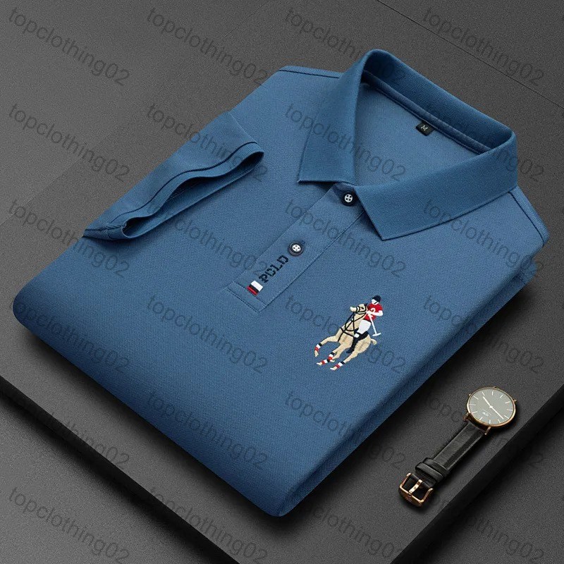 OLOEY 2026 Mens Polo Shirt Italy Designer Solid Color Man Fashion Horse T Shirts Casual Men Golf Summer Polos Shirt Embroidery Slim Fit Lapel Short Sl