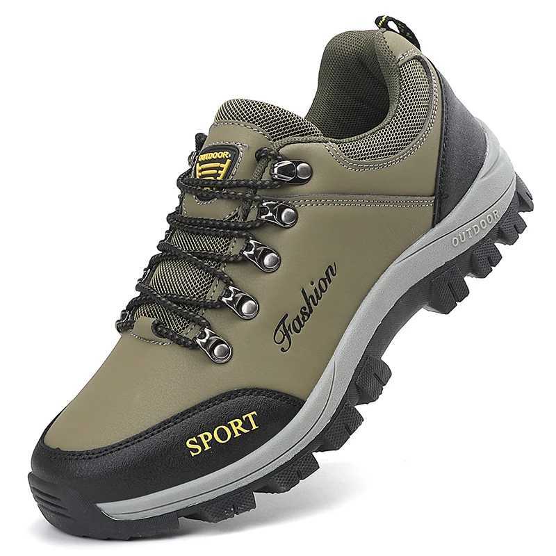 Men Hiking Shoes Outdoor Comfortable Antislip Shockabsorbing Laceup Men Shoes Lightweight Lowtop Casual Sports Shoes Men J251007