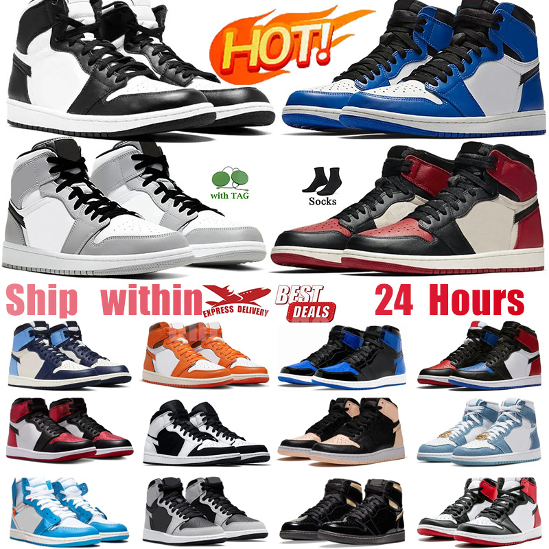 Basketball Shoes 1 For Men Women Sneakers Dark Mocha j1 Black White University Blue Bred Patent Lucky Green Light Smoke Grey Outdoor Sports Mens Trainers Size