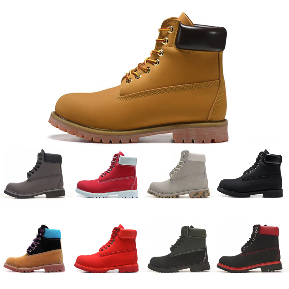 Designer Boots 6 inch Martin Ankle Boot Heritage premium Pink Blue Brown White Black Grey Men Women Suede Leather Fall Snow Winter waterproof Out