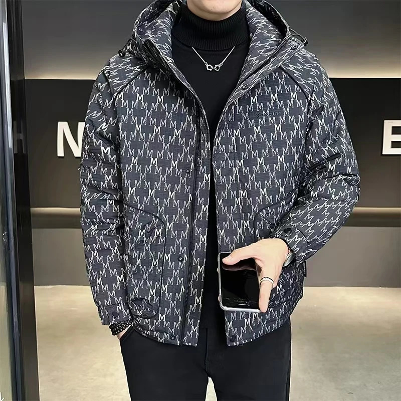 Mens Jacket Winter Windproof Warm Down Jacket Outdoor Sports Mountain Overcoat Hooded Snowboarding Parka Canada Snow Coat Print 250926