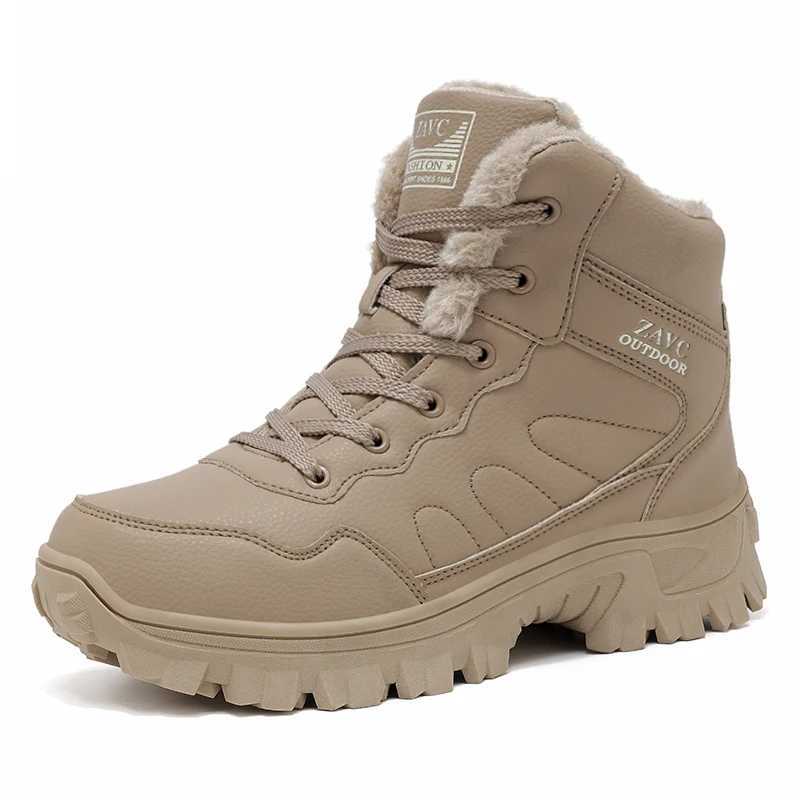 Winter Hiking Boots Mens High Top Waterproof Snow Boots Thick Plus Warm Mountain Climbing Ankle Boots Tourism Jogging Shoes J251007