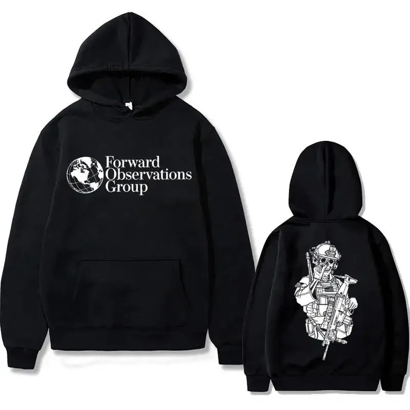 Gbrs Forward Observations Group Double Sided Print Hoodie Death Horror Skull Graphic Hoodies Men Vintage Oversized Sweatshirts 250930