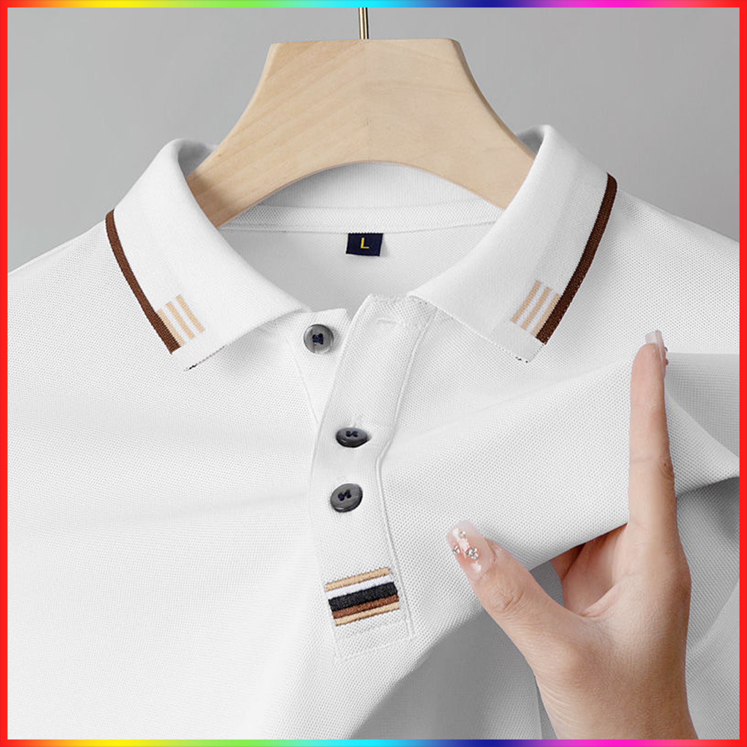 OLOEY 2025 Spring Luxury Italy Men T-Shirt Designer essential Polo Shirts High Street stripe Embroidery Solid Slim Printing Mens Polo Shirt