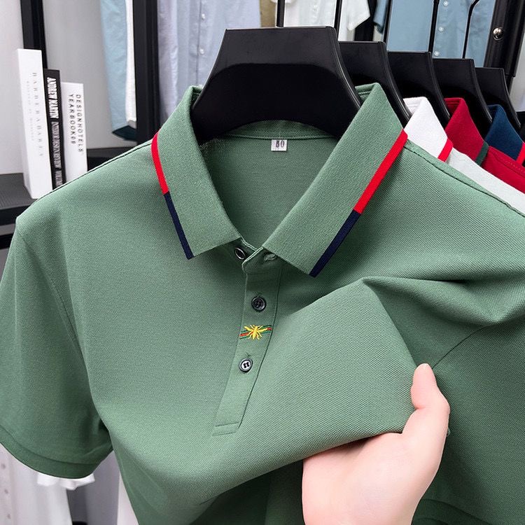 Mens Polo Shirt Designer italy luxury letter embroidery polo t shirt summer leisure mens essential Solid Slim Polos Shirt Embroidery High Street Trend