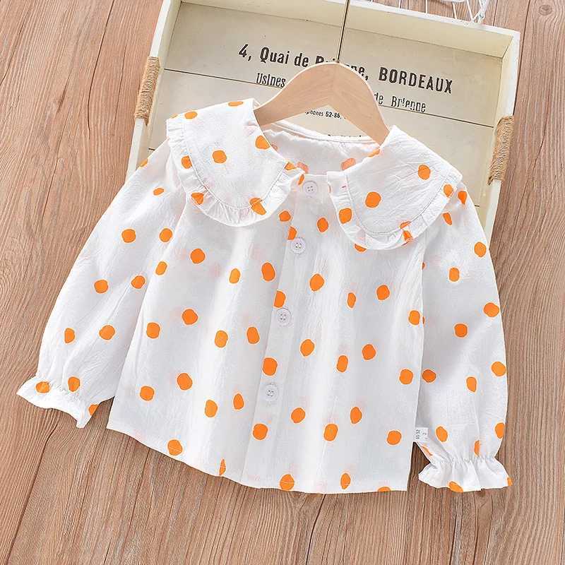 17Y Girls Shirts Spring Floral Printed Turndown Collar Blouses for Kids Baby Girl Cotton Casual Shirt Childrens Clothing C251007
