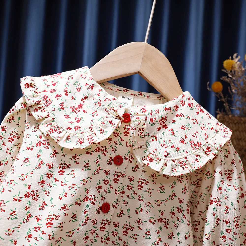 Girls Shirt 2024 Spring New Baby Long Sleeved Shirt Korean Fashion Doll Shirt Little Girl Fashionable Top Blouse for Girls C251007